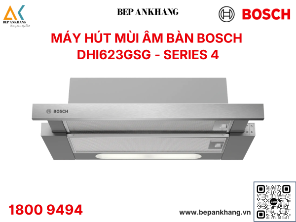Máy hút mùi âm tủ BOSCH Series 4 HMH.DHI623GSG - Made in Italy